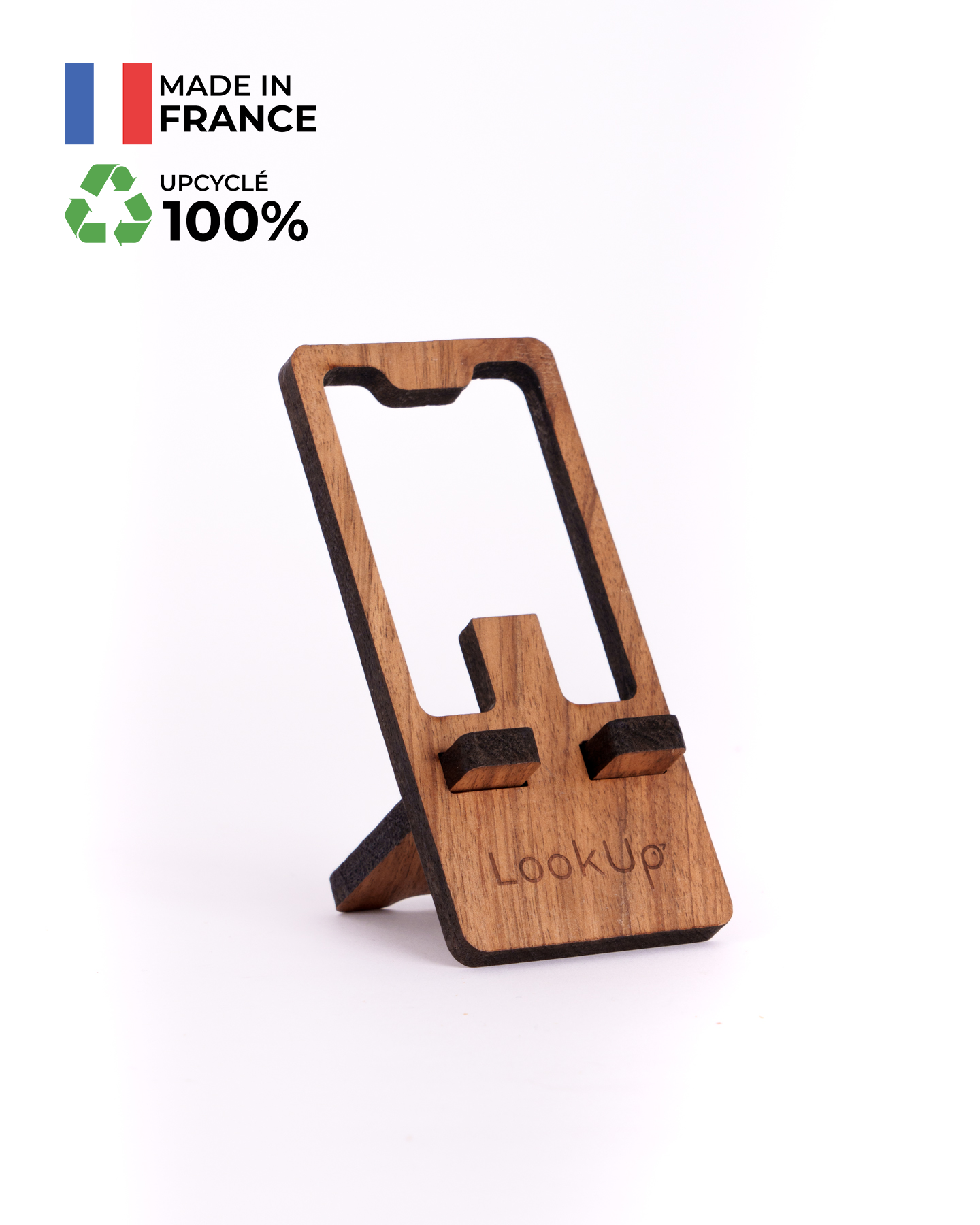 Support de Téléphone Portable en Bois