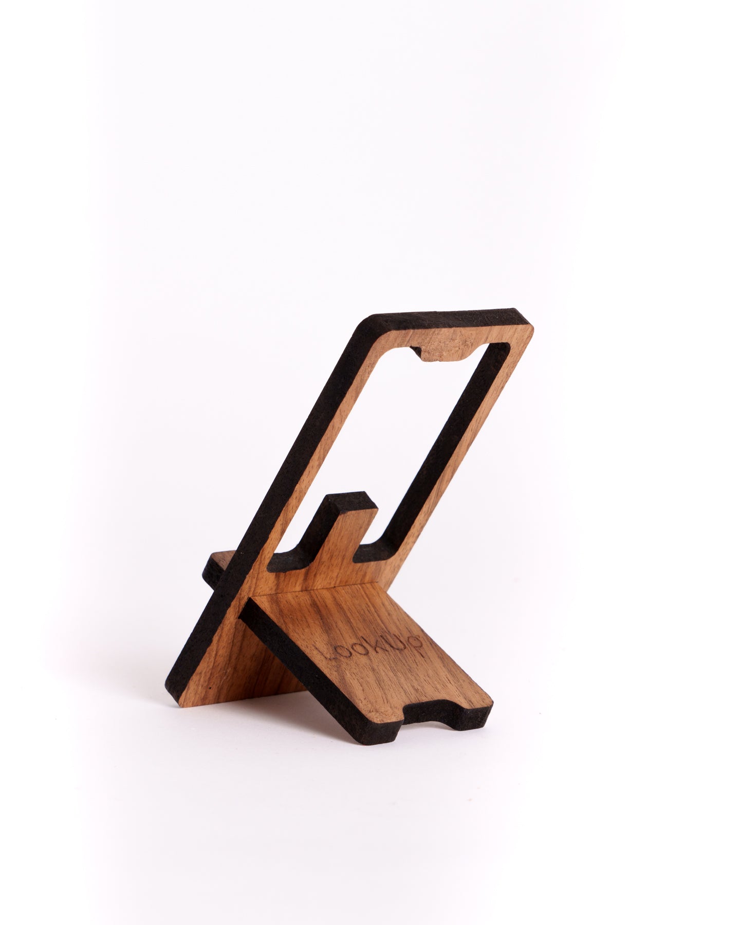 Support de téléphone portable en bois brut