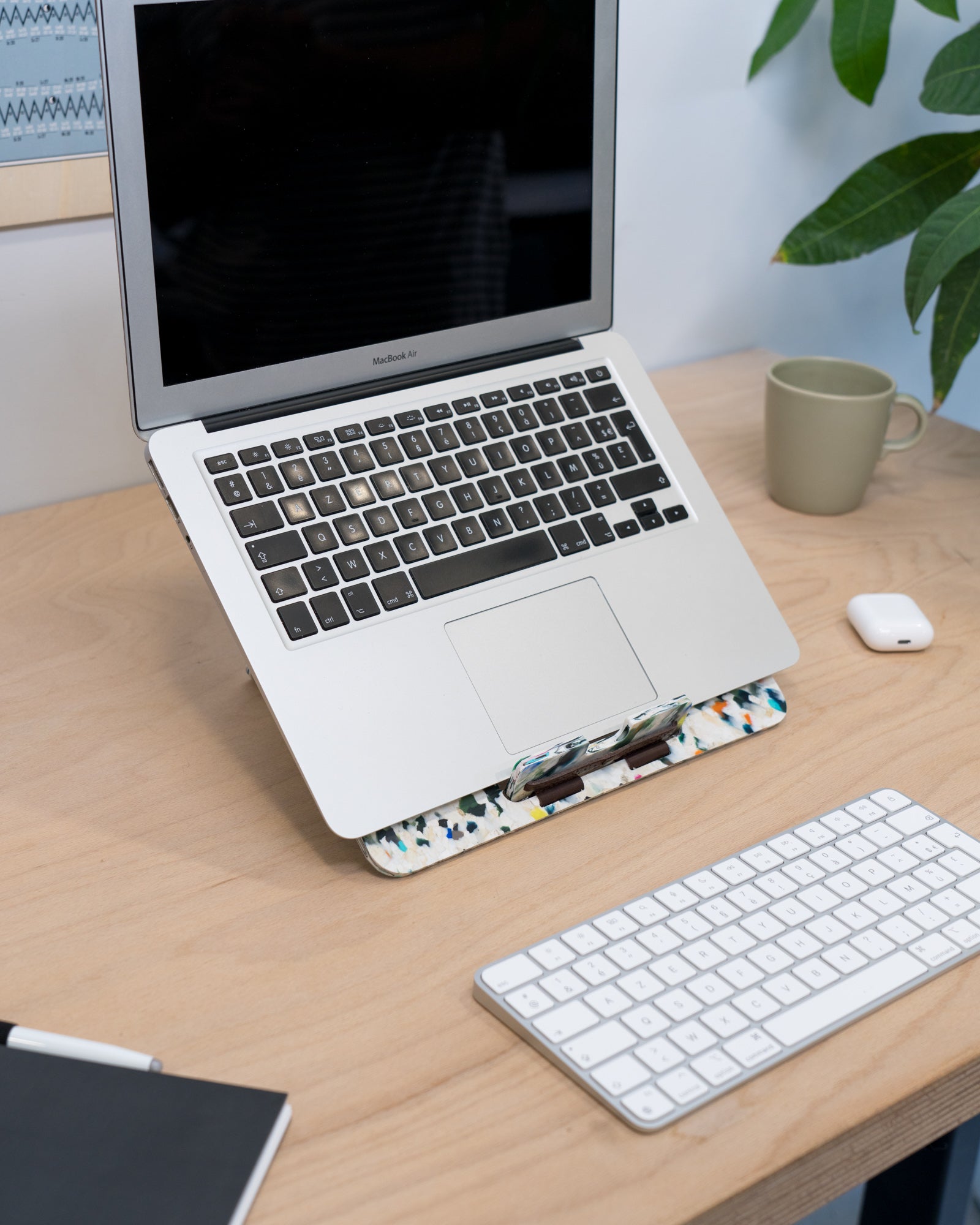 Recycled plastic computer stand