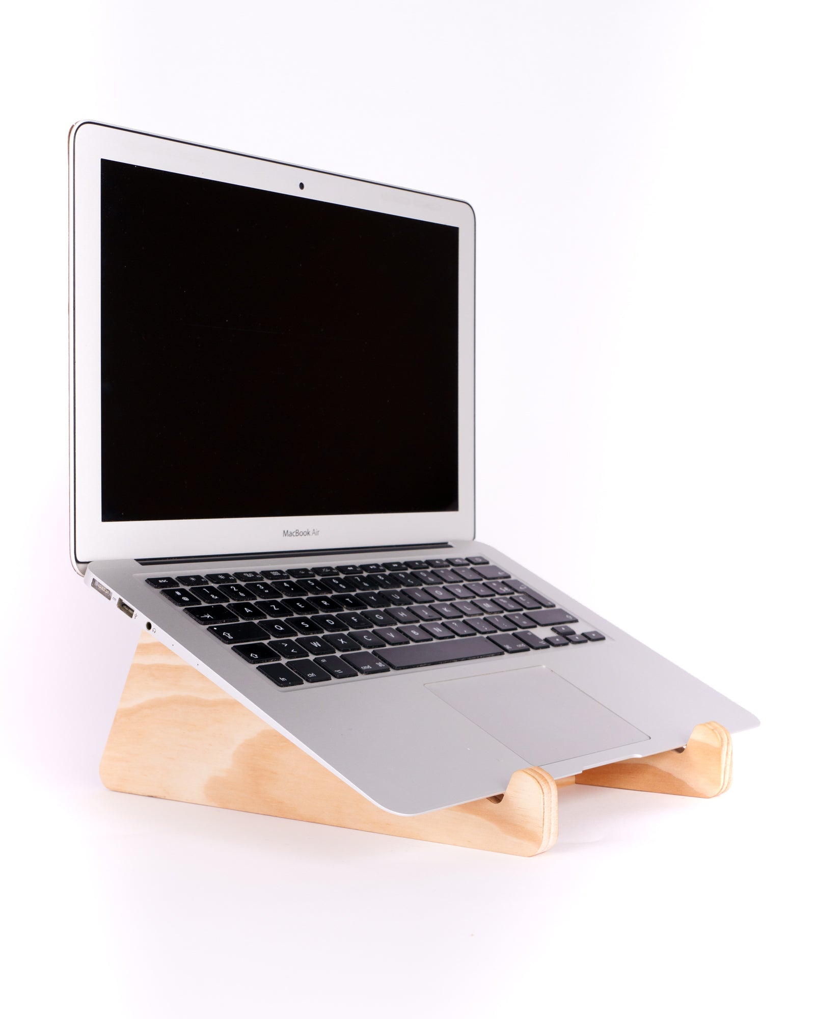 Fixed wooden computer stand
